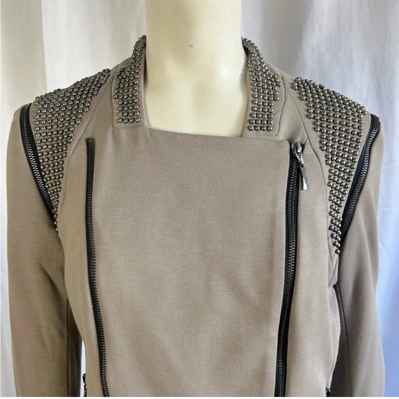 NWT 🤩MINICUCCI X MARCANIO JACKET 2 in 1 SLEEVELESS JACKET MOTO STYLE 🙌🌟 - Picture 2 of 8